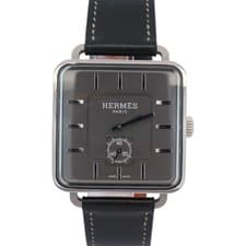 Hermes Carre H Classical 36mm Grey Stick Dial Watch Ref# TI1.741