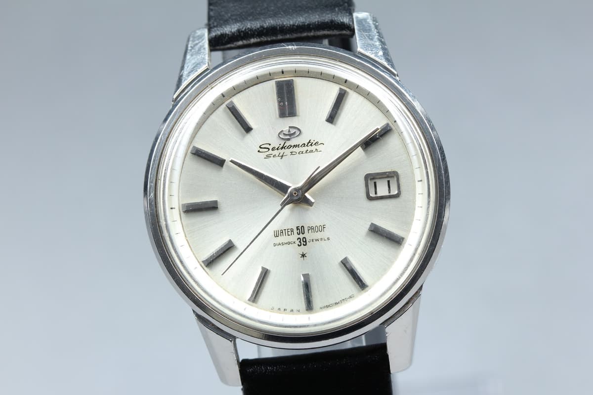 [Near MINT] Vintage Seikomatic Self Data J13085 Automatic Men's Watch From JAPAN