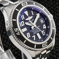 Breitling Superocean A17364 - Black 42mm - Steel Bracelet, Full Set, Extra Strap