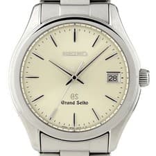 Seiko Grand Seiko 9F62-0A10 Date Stainless Steel Box Quartz Mens Watch Authentic