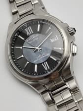 CITIZEN EXCEED Radio Solar Watch Black Lip Oyster Used