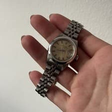 1989 Rolex Oyster Perpetual Date 26mm Silver Dial Jubilee Stainless 69160 Watch