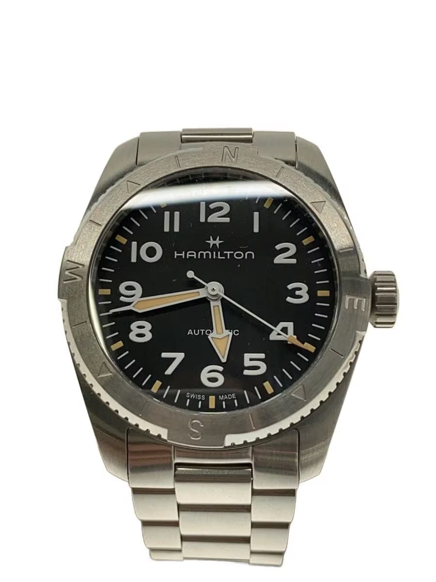HAMILTON KHAKI FIELD Expedition Automatic Watch BLK SLV Titanium H702250
