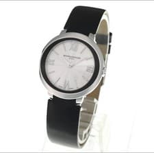 Baume & Mercier Promes Ladies Silver Dial Quartz Watch SS Leather Strap Used