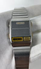Seiko A965-4000 Talking Watch Voice Digital LCD Bilingual DE-EN Original 1980s