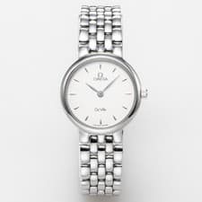 Omega De Ville Ladies Quartz Vintage Steel Silver Women Watch Mini 23 mm