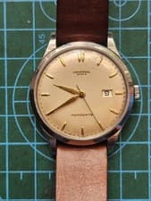 Universal Genève Monodate. 1950s.  Very Rare. serviced.