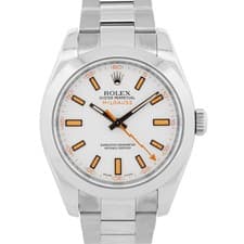 2024 CPO Rolex Milgauss WHITE 40mm Stainless Steel Orange Oyster 116400 Watch
