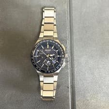 Seiko GPS Wristwatch Chronograph Navy Stainless Steel Used From Japan
