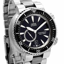 Finished Oris Divers Titanium C Small Seconds Date 743 7638 7454M Auto Black