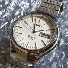 RARE Seiko V.F.A 3823-7001 1974 Vintage Quartz White Dial Original Watch