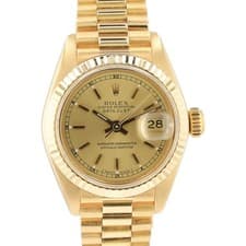 Rolex Datejust 69178 Solid 18KY Gold Champagne Index President Watch Box Paper