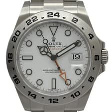 ROLEX Explorer2 216570 White Stainless Steel Mens Automatic Watch #OK401