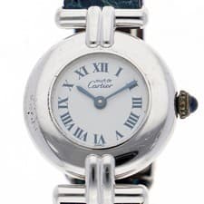 CARTIER 690002 Must Colisee WATCH white SV QZ