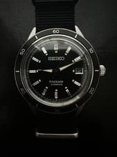 Seiko Presage Automatic Black Dial Stainless Steel & NATO Strap Men's Watch