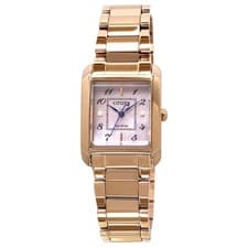 Citizen L Eco-Drive EW5603-89Y Rose Gold Square Mother of Pearl Women's Watch