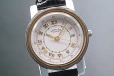 [Near MINT] Vintage HERMES Carrick CA1.220 26mm Gold Quartz Women's Watch JAPAN