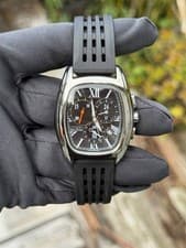 Citizen Eco-Drive Chronograph AT1010-05E Black Dial Rubber Strap Men's Watch