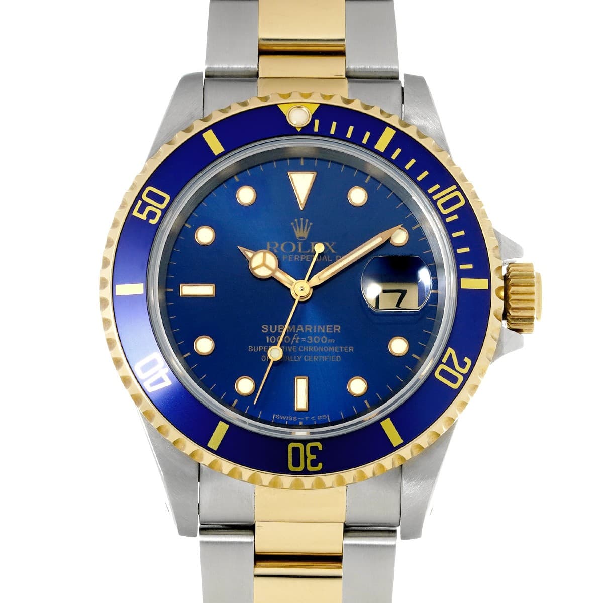 ROLEX Submariner date 16613 blue WATCH 715283