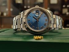 Rolex Datejust 41MM REF. 116334 BEAUTIFULL BLUE ROMAN DIAL FULL SET SERVICED