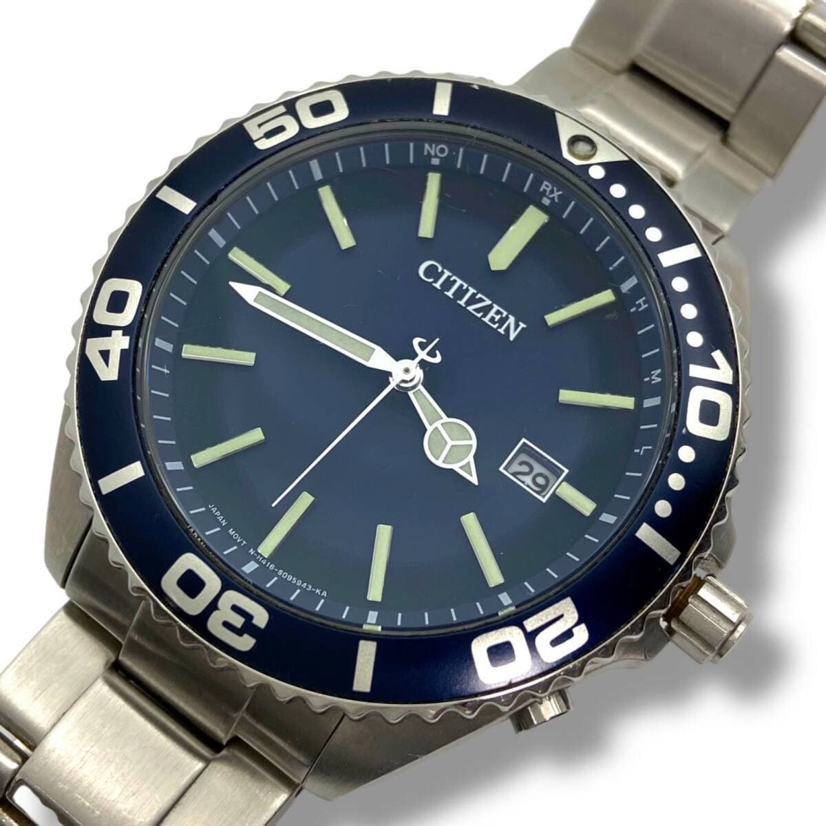 Citizen Eco Drive H416 S064619 Radio Solar Diver Date Men s Watch