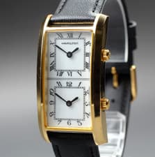 【N MINT】 Hamilton 6232 American Traveler Dual Time White Dial Quartz Men's Watch