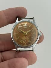 ROAMER TRIPLE CALENDAR MANUAL WATCH Tropical Dial 33mm Not Running