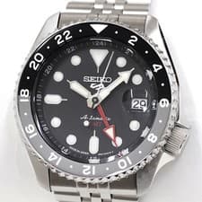 Seiko 5 Sports GMT SBSC001 4R34 00A0 Watch See through Back Skeleton Automatic M