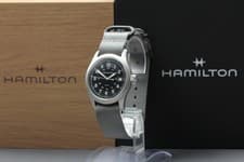 [NEAR MINT w/ Box] Hamilton Khaki Field H684410 38mm Black Dial Qz Men's Watch
