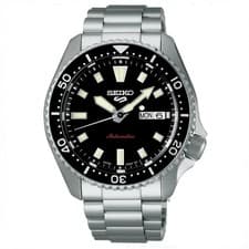 SEIKO 5 Sports SRPL85K1 Mens Automatic Watch 100m Steel Black Dial