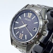 Seiko Lukia Limited Solar Date Watch 38mm Womens Black Dial wrist 16cm