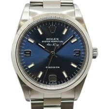 Rolex Air-King 14000M K Series Blue Arabic SS Men's Automatic Watch