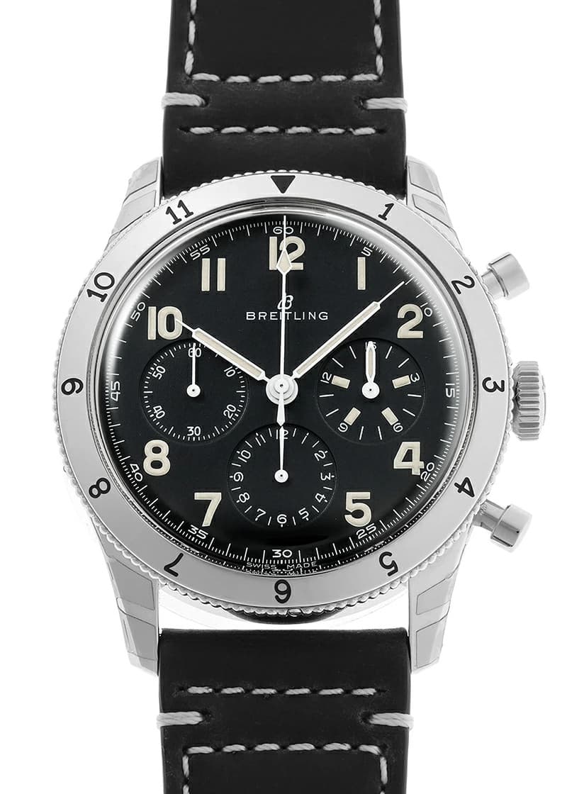 BREITLING WATCH CLASSIC AVI RE-EDITION AB0920131B1X1 AB0920 BLACK MANUAL WINDING