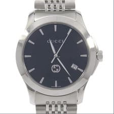GUCCI G-Timeless YA1264106 Black Dial Quartz Watch 38mm Silver Men’s Swiss
