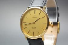 Vintage 1981 OMEGA De Ville Quartz Gold Dial Cal.1330 Ref.191.0044 [Near Mint]