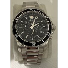 Movado Series 800 Chronograph Men's Black Dial Swiss Quartz Watch 2600142