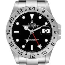 Rolex Explorer II Black Dial Steel Mens Watch 16570 Box Papers