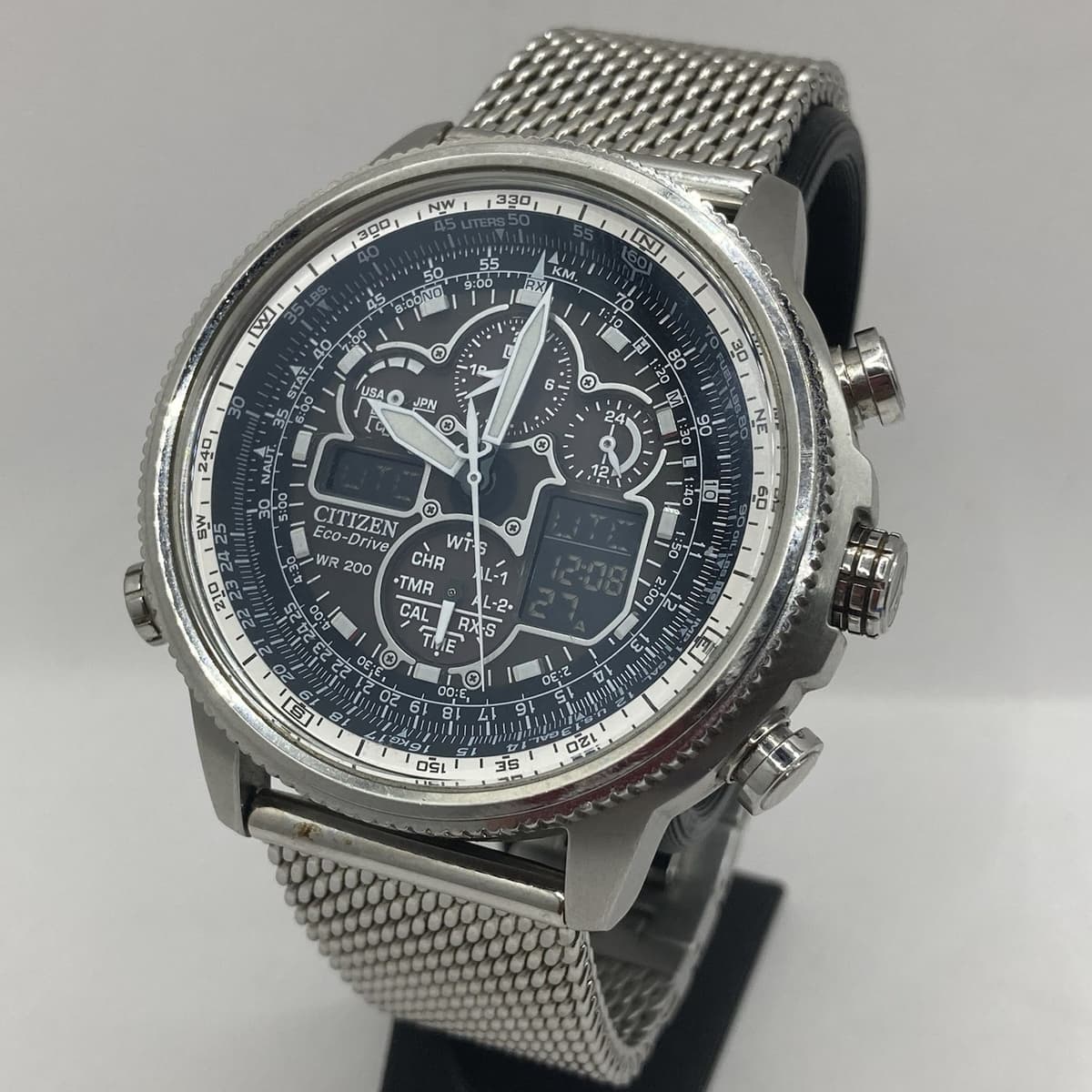 Citizen Navihawk Promaster AT Eco-Drive JY8030-83E Silver Stainless Steel Watch