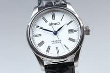 Seiko Presage 6R15-03V0 White Dial Automatic Mens Watch Japan [Band Little Wear]