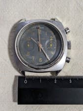 Breitling Vintage Chronograph Watch Junk Faded Dial Running Needs Service