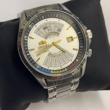 Orient Mens Automatic Watch EU03 C0 Multi Calendar Stainless 44mm Men Perpetual