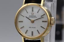 Vtg 1970s [Exc+5 / Box] Omega De Ville Cal.661 Gold 17mm Automatic Women's Watch