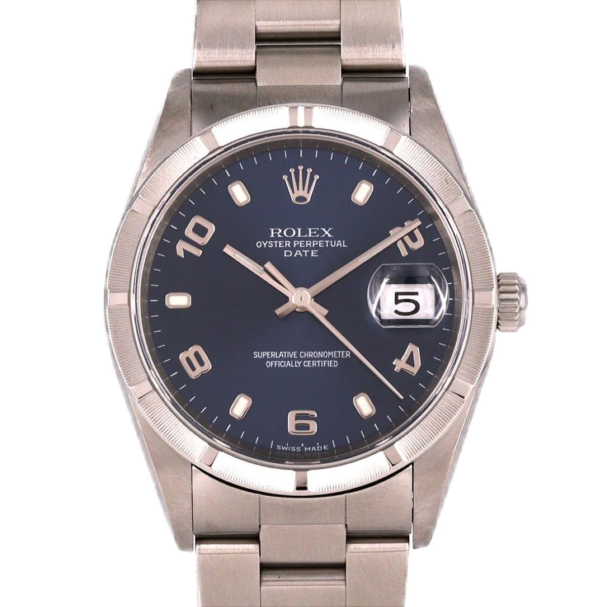 Authentic Rolex Oyster Perpetual Date 15210 Stainless Steel Mechanical Autom...