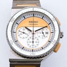 Seiko Spirit Giugiaro SCED025 Chronograph 40mm 7T12-0AZ0 Case Silver Brown