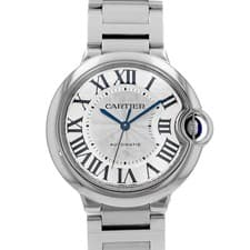 Cartier Ballon Bleu 36mm W6920046 3284 Silver Roman Steel Smooth Mens Watch 2015