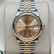 Rolex Datejust 31 NEW 2025 Champagne Index Two Tone Yellow Gold Smooth Jubilee