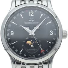 JAEGER-LECOULTRE Master Moon Triple Calendar Watch 37mm 140.8.98.S Stainless...