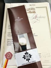 Rare 1938 Patek Philippe Ref 96 Calatrava 18k Gold Service & Archive~ 1 Owner