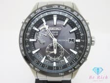 SEIKO Astron GPS Solar Date 7X52 0AE0 SBXA021 Men s Watch Black Silver SS Quartz