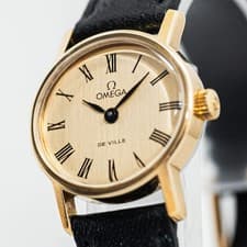 Vintage 1977 *NEAR MINT* OMEGA De Ville Cal.625 MT Winding Roman Gold 24mm Women